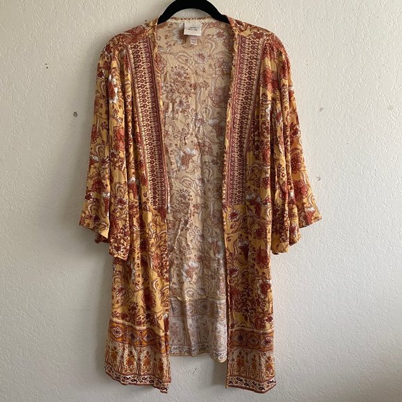 Knox Rose Womens Cardigan Floral Open Sweater Size XS/S Lightweight Spring Long - Picture 1 of 9